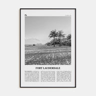 Fort Lauderdale Travel B&W No 2 Poster
