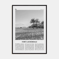 Fort Lauderdale Travel B&W No 2 Poster
