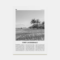 Fort Lauderdale Travel B&W No 2 Poster