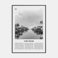 Fort Myers Travel B&W Poster