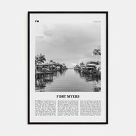 Fort Myers Travel B&W Poster