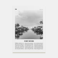 Fort Myers Travel B&W Poster
