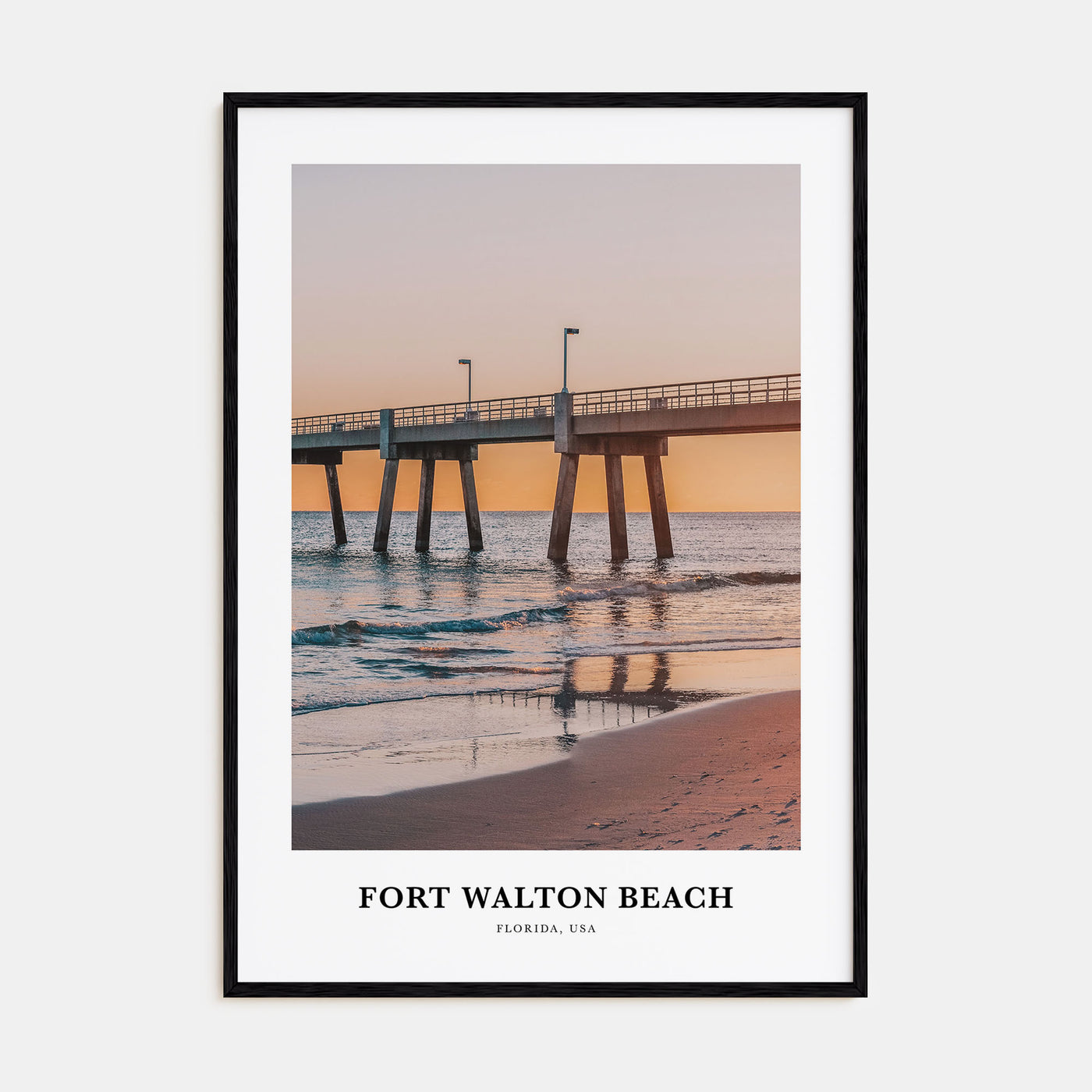 Fort Walton Beach Portrait Color Poster