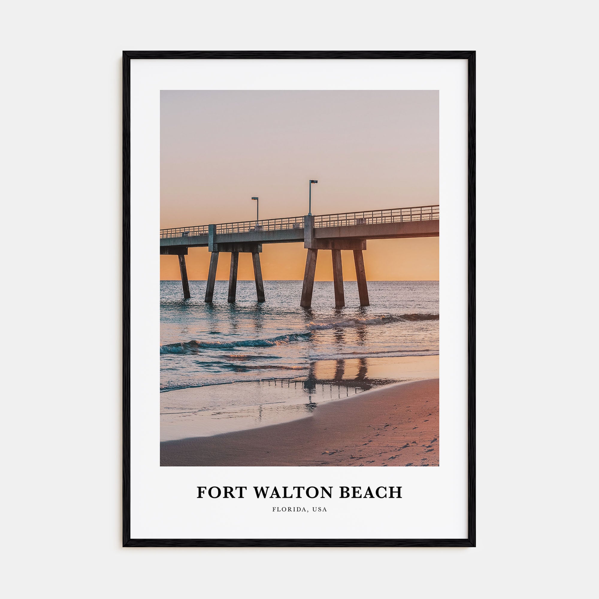 Fort Walton Beach Portrait Color Poster