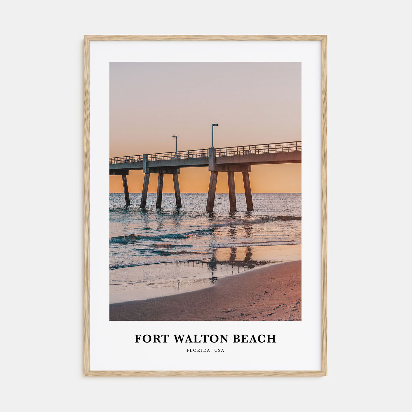 Fort Walton Beach Portrait Color Poster
