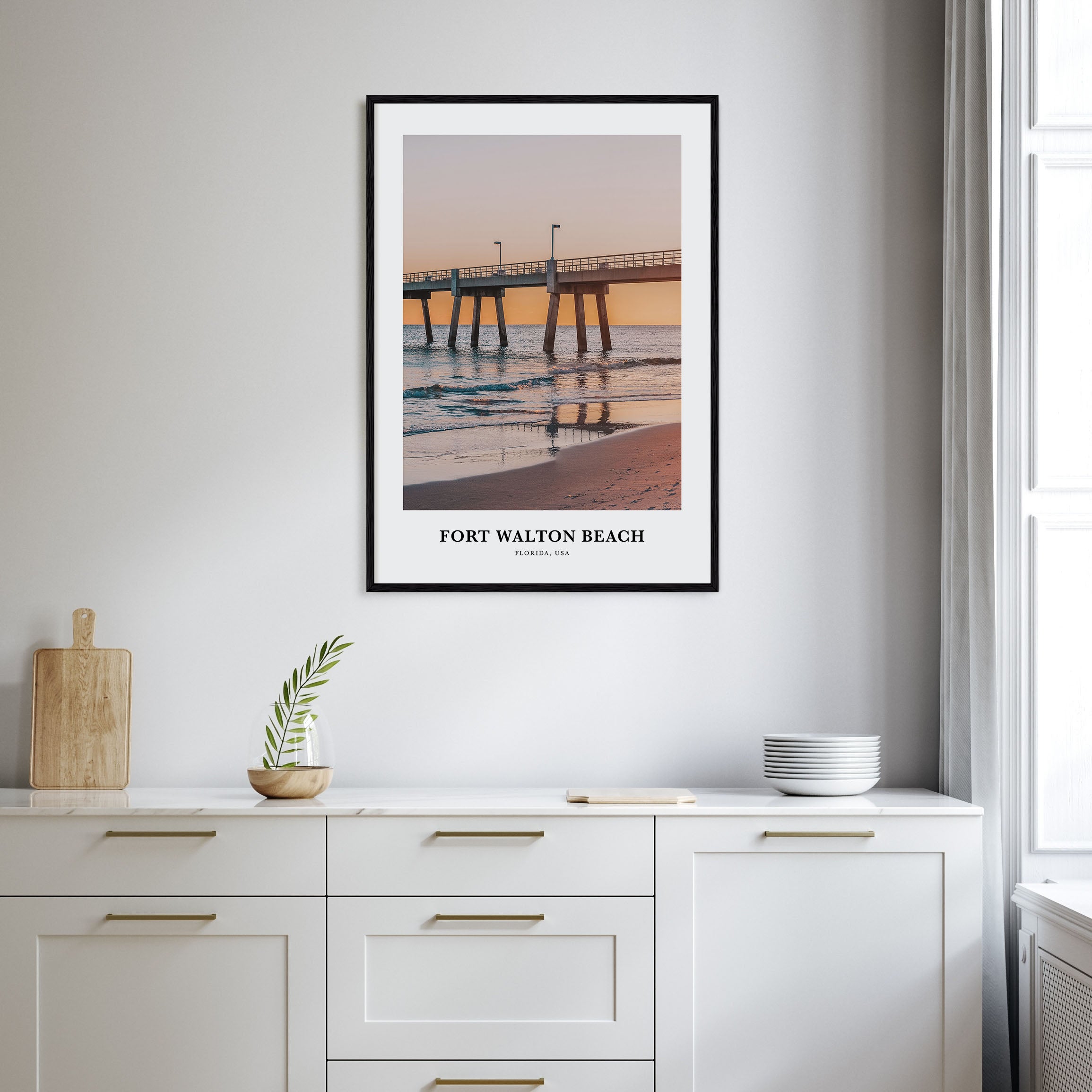Fort Walton Beach Portrait Color Poster