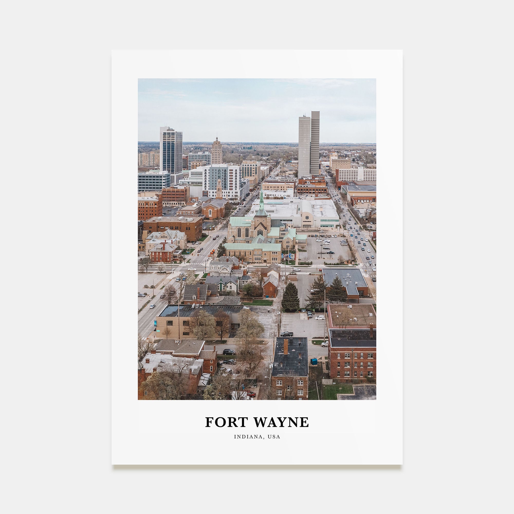 Fort Wayne Portrait Color Poster