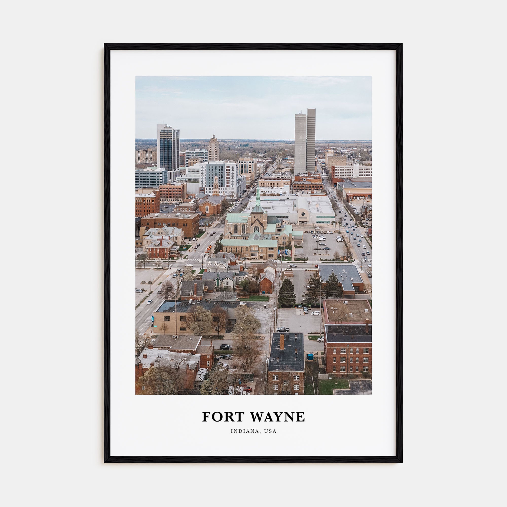 Fort Wayne Portrait Color Poster