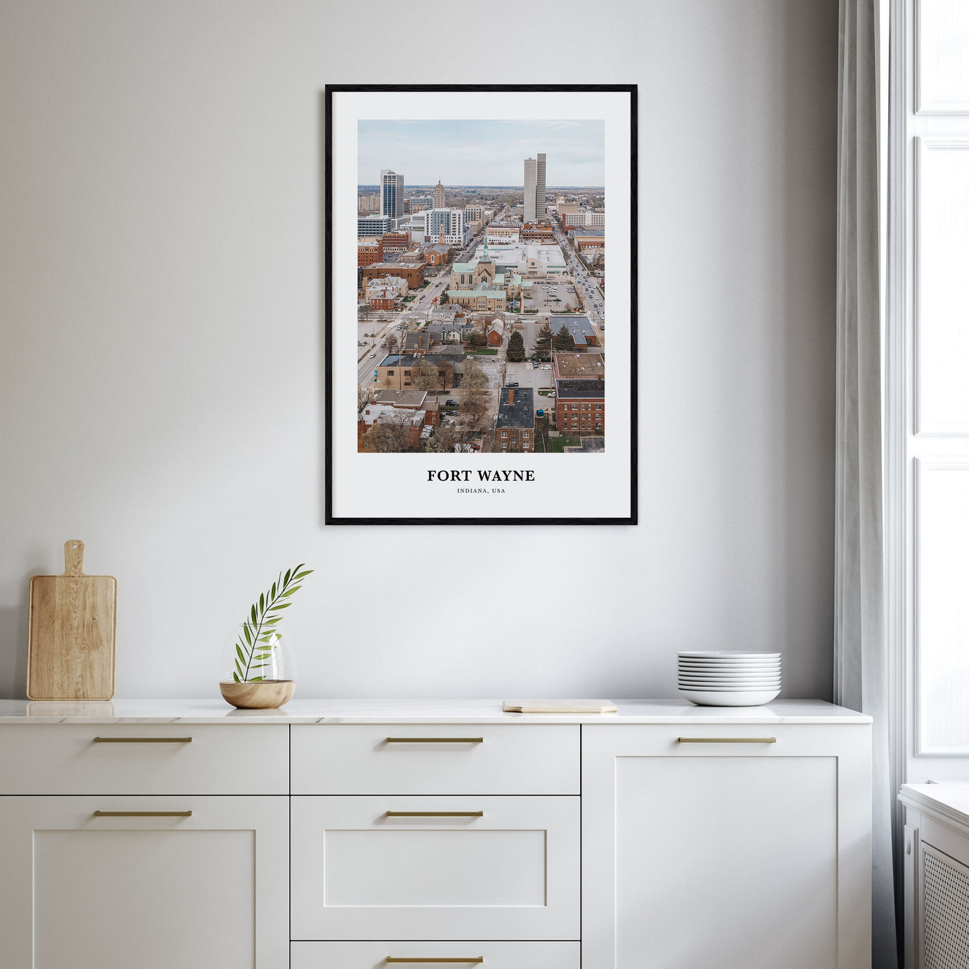 Fort Wayne Portrait Color Poster