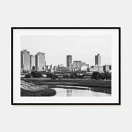 Fort Worth Landscape B&W Poster