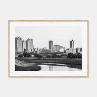 Fort Worth Landscape B&W Poster