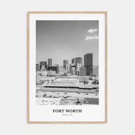 Fort Worth Portrait B&W No 2 Poster