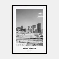 Fort Worth Portrait B&W No 2 Poster
