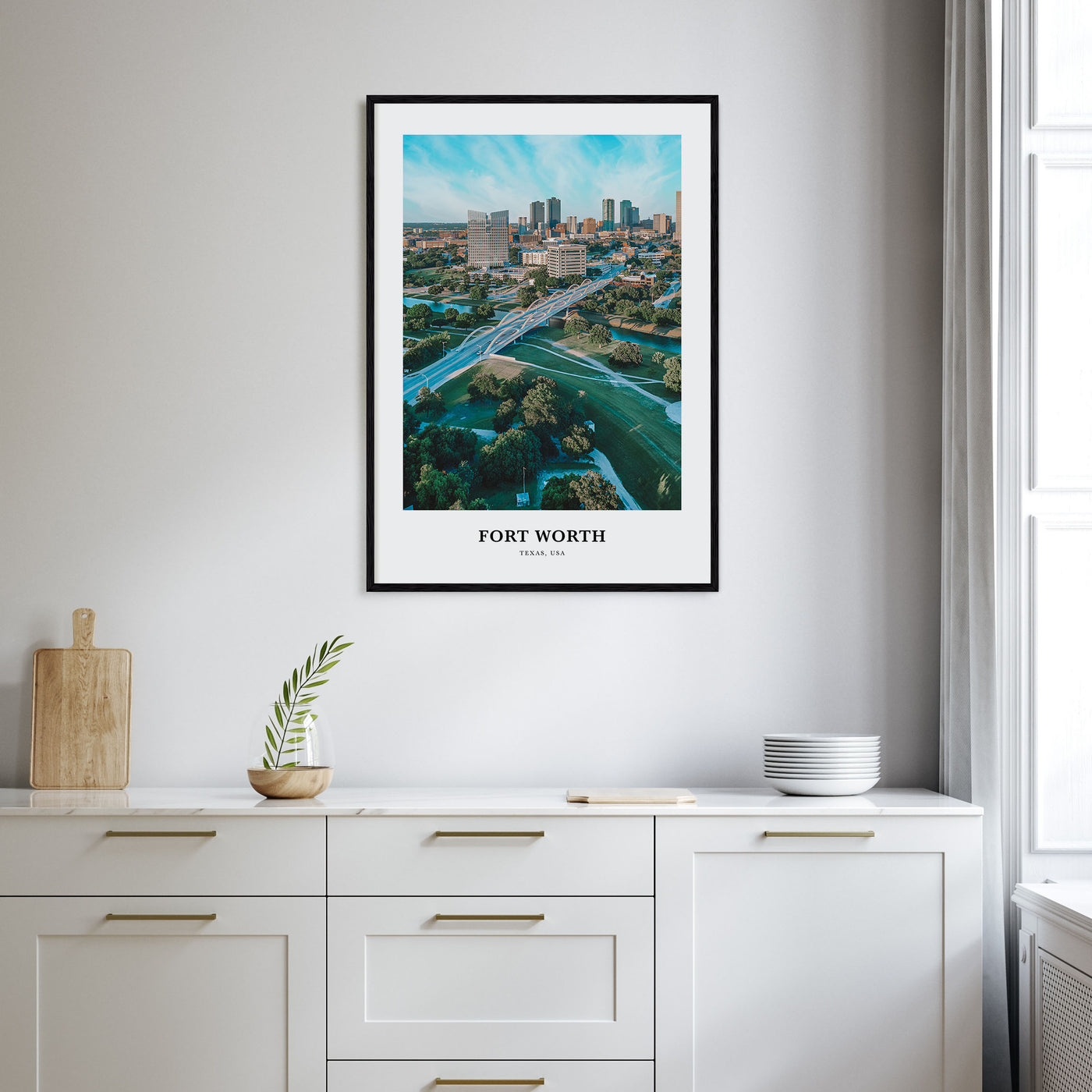 Fort Worth Portrait Color No 2 Poster