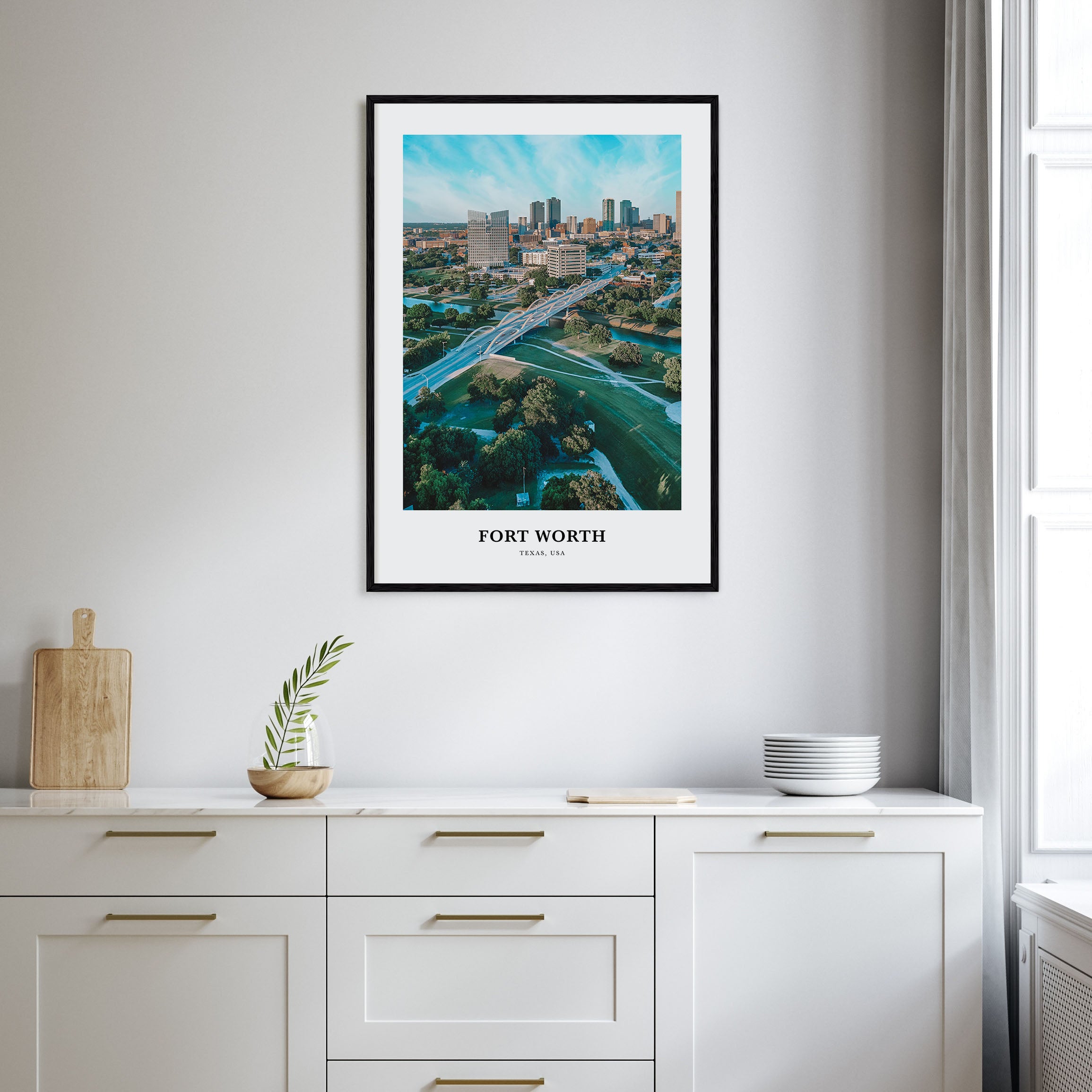 Fort Worth Portrait Color No 2 Poster