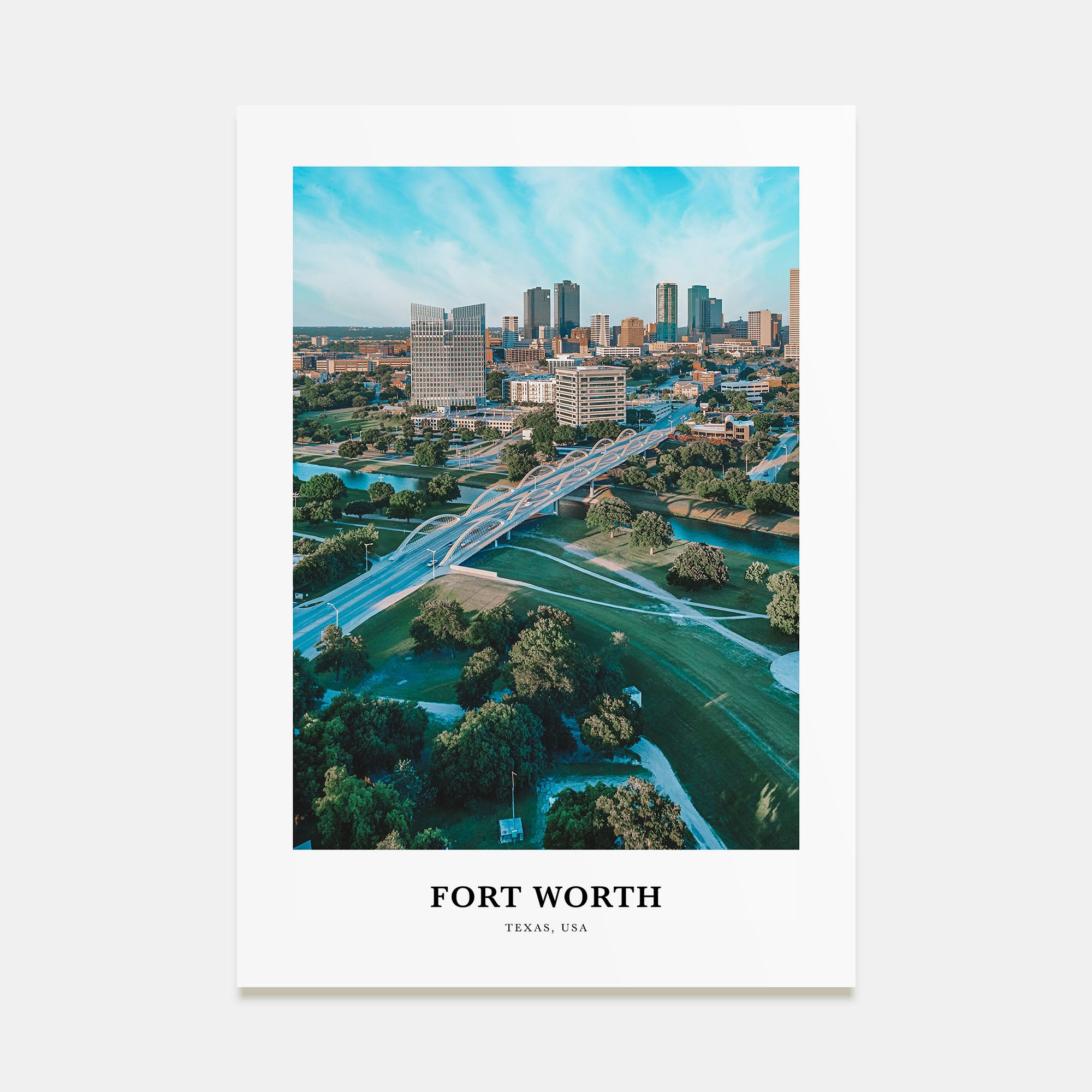 Fort Worth Portrait Color No 2 Poster