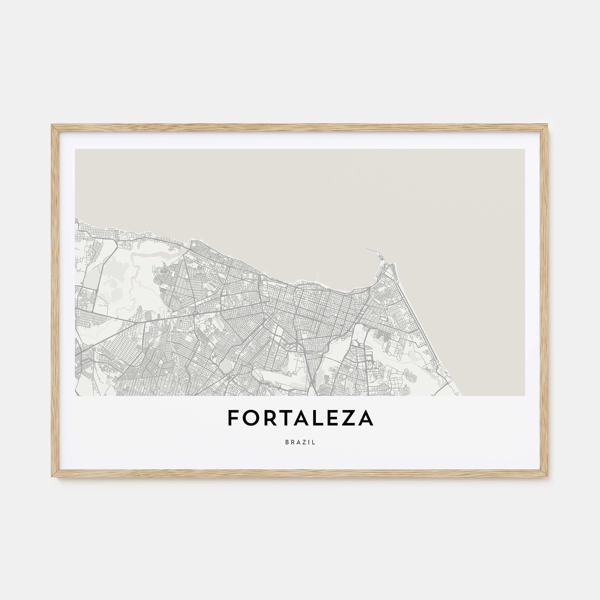 Fortaleza Map Landscape Poster