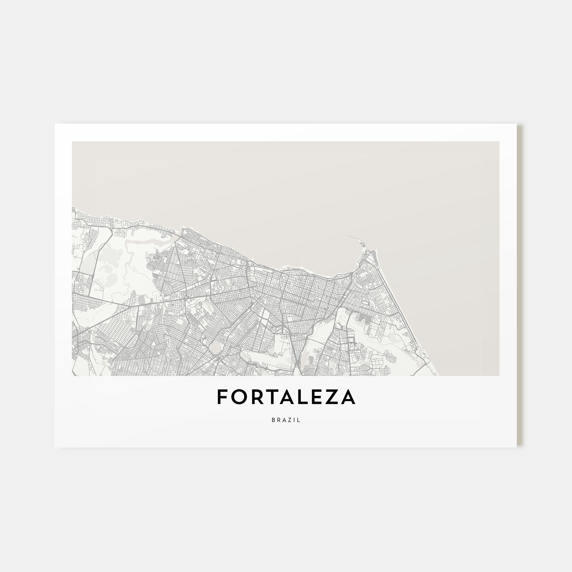 Fortaleza Map Landscape Poster