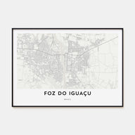Foz do Iguaçu Map Landscape Poster