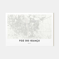 Foz do Iguaçu Map Landscape Poster