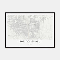Foz do Iguaçu Map Landscape Poster