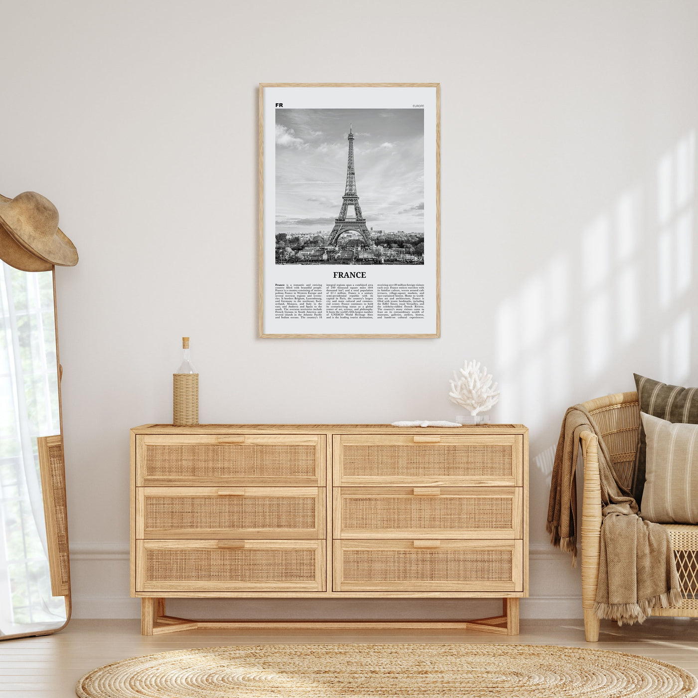 France Travel B&W No 1 Poster