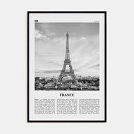 France Travel B&W No 1 Poster