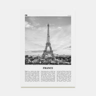 France Travel B&W No 1 Poster