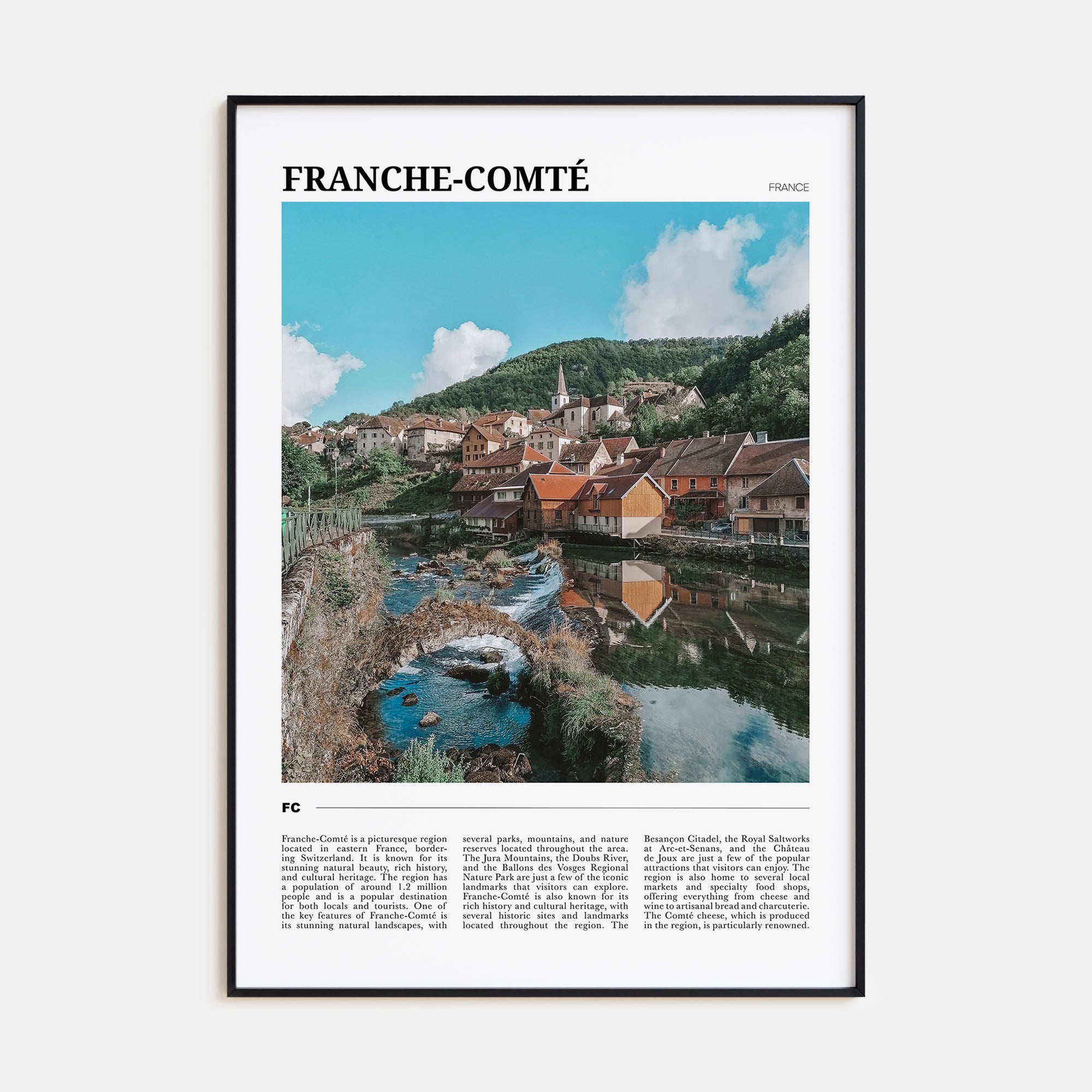 Franche-Comté Travel Color Poster