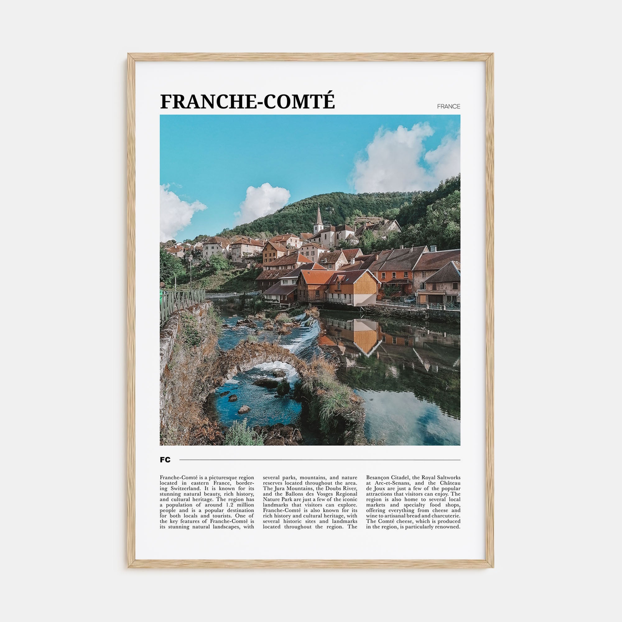 Franche-Comté Travel Color Poster