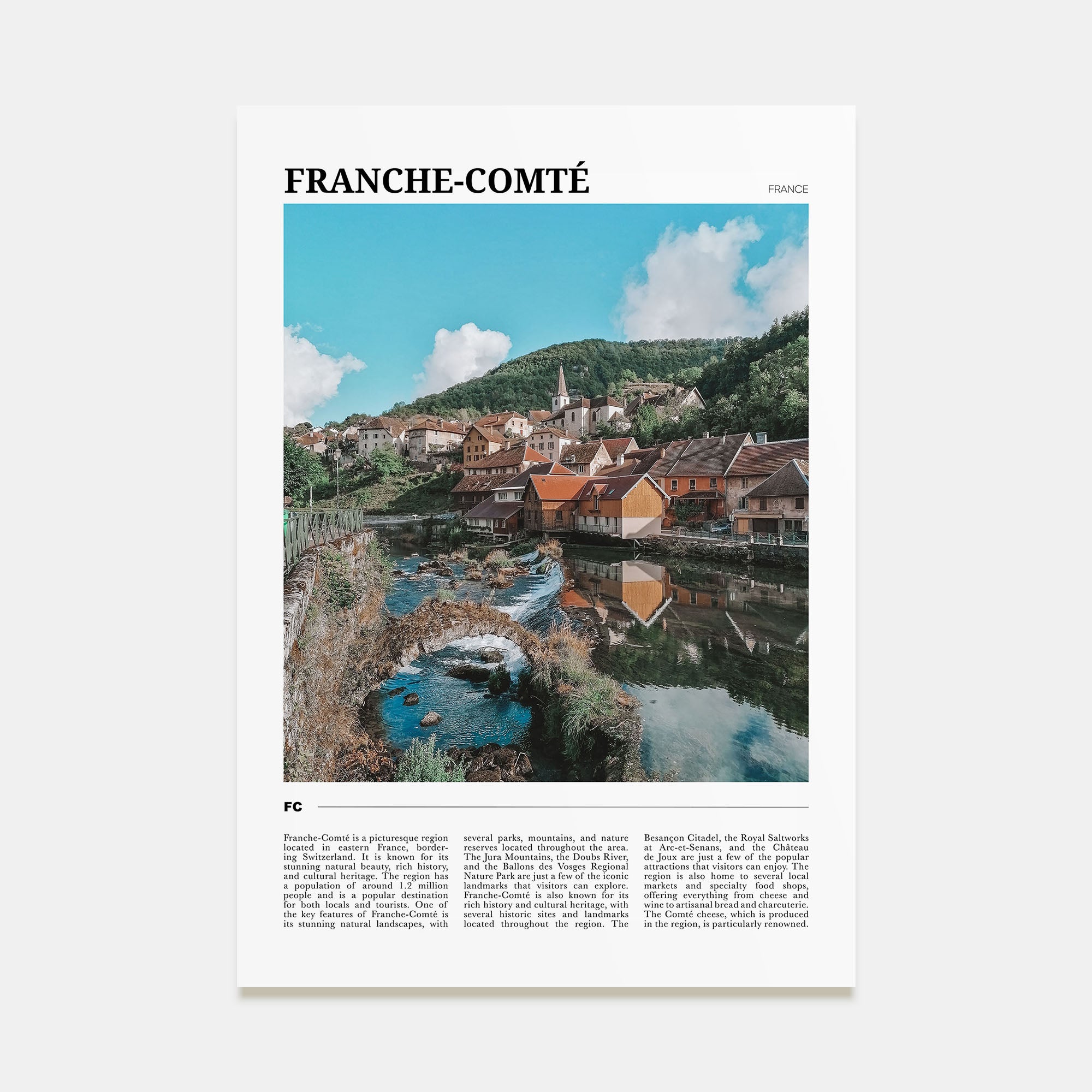 Franche-Comté Travel Color Poster