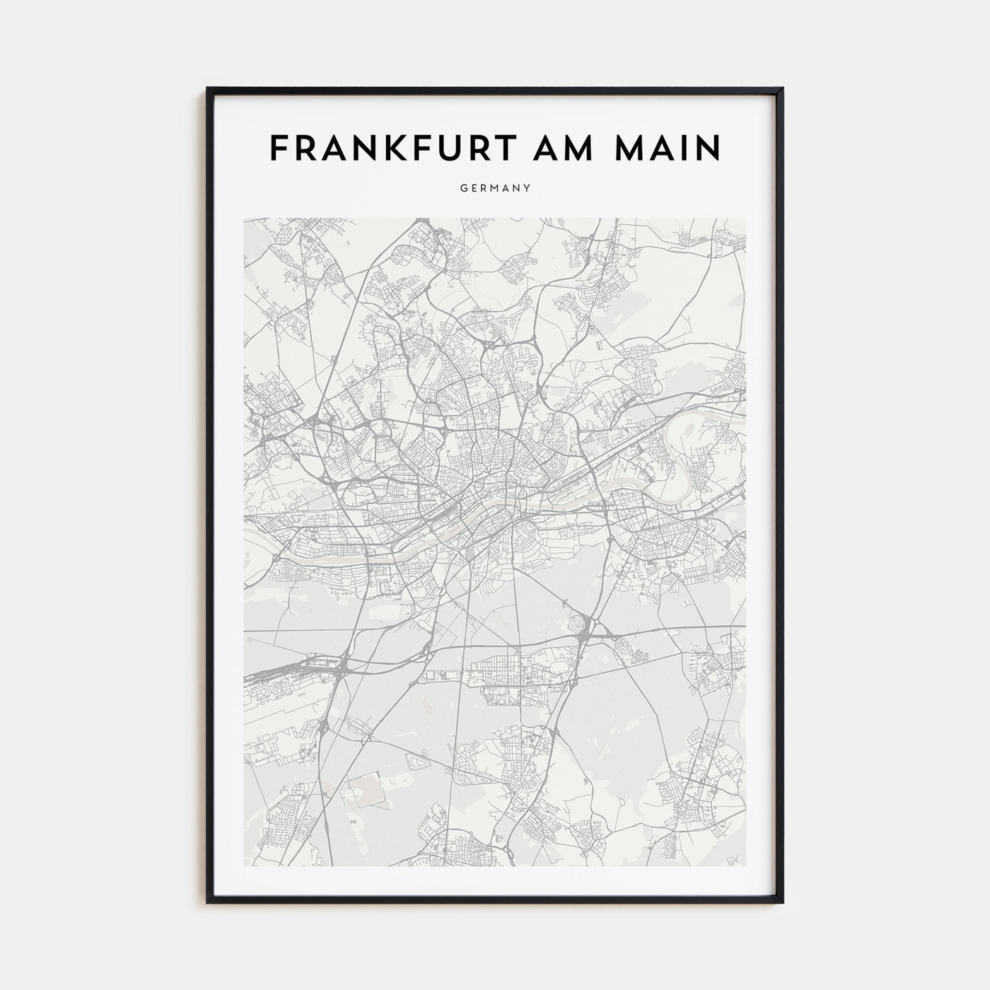 Frankfurt am Main Map Portrait Poster