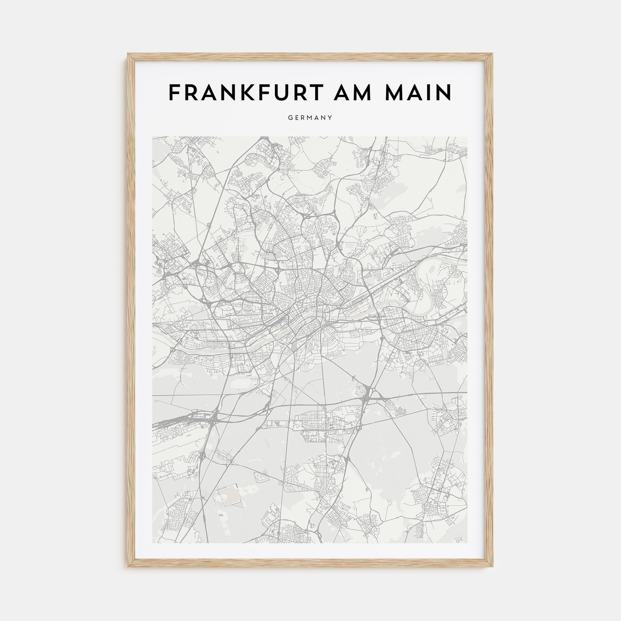 Frankfurt am Main Map Portrait Poster