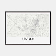 Franklin Map Landscape Poster