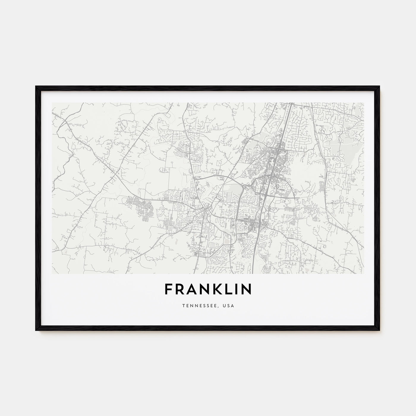Franklin Map Landscape Poster