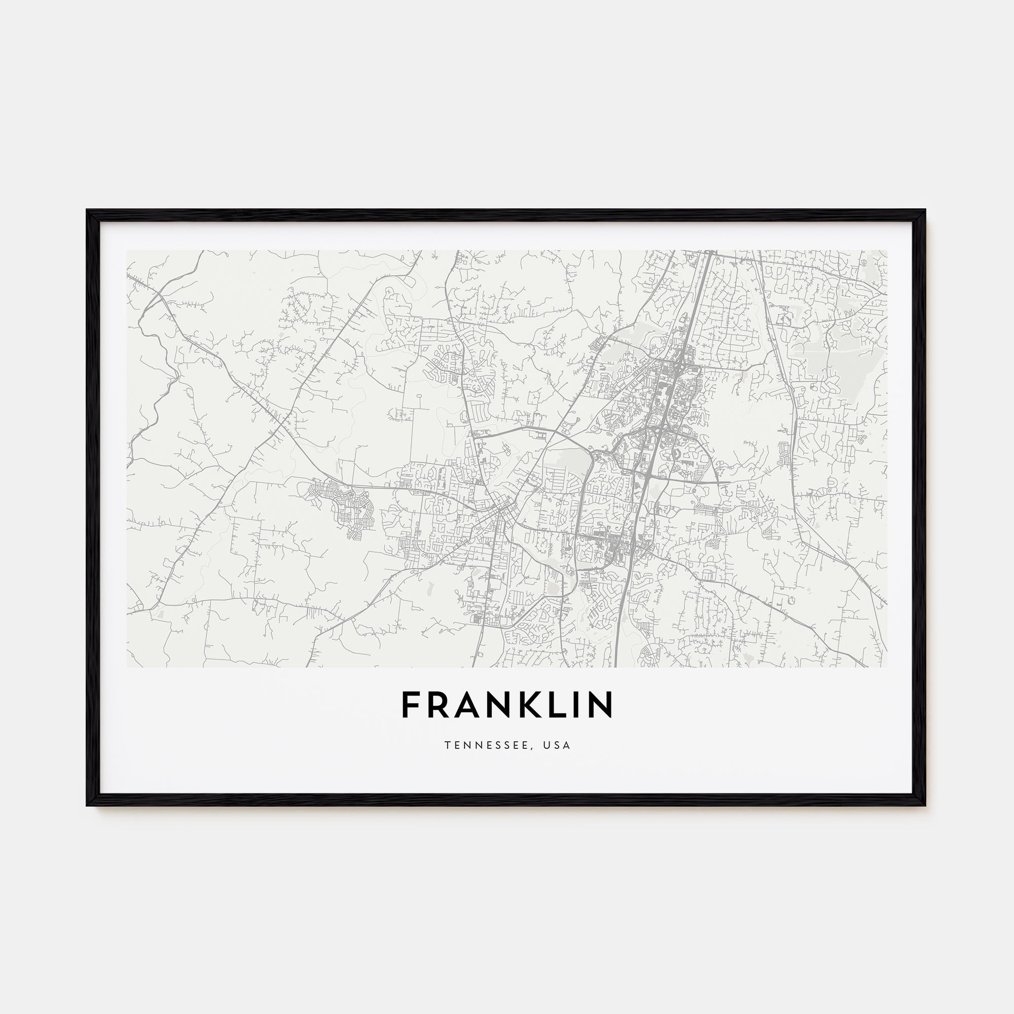 Franklin Map Landscape Poster