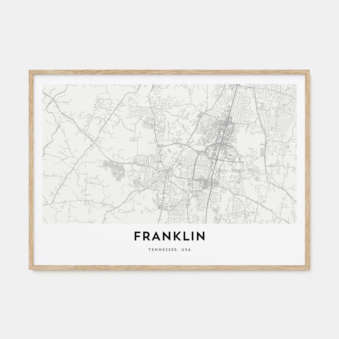 Franklin Map Landscape Poster