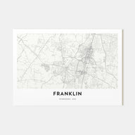 Franklin Map Landscape Poster