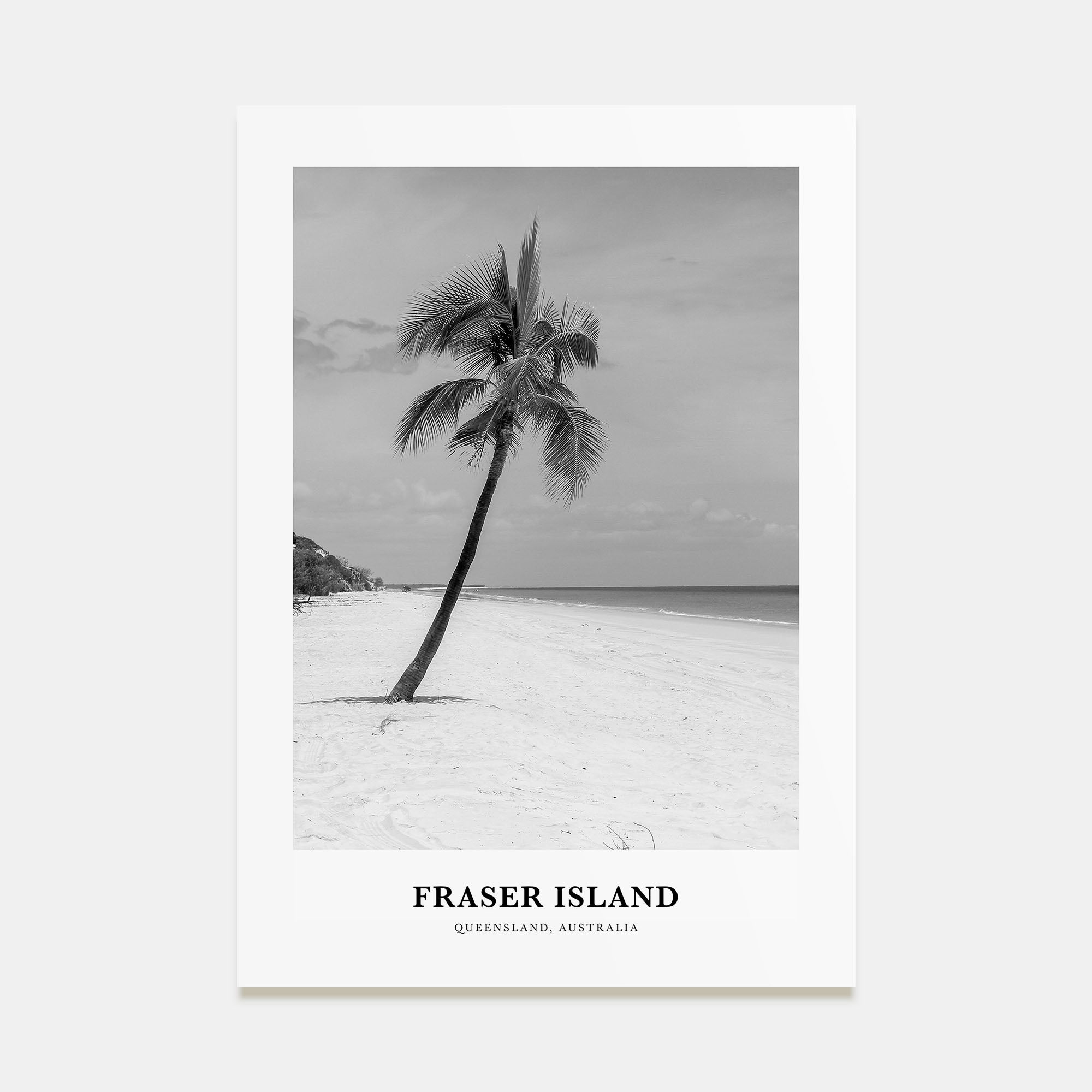 Fraser Island Portrait B&W Poster
