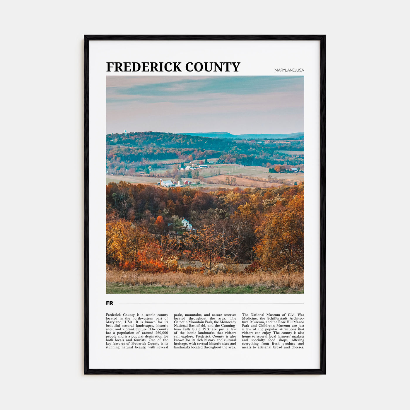 Frederick County Travel Color Poster