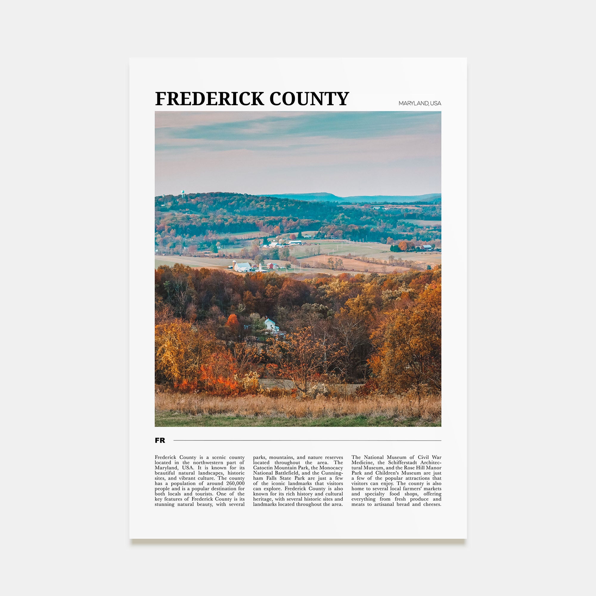Frederick County Travel Color Poster