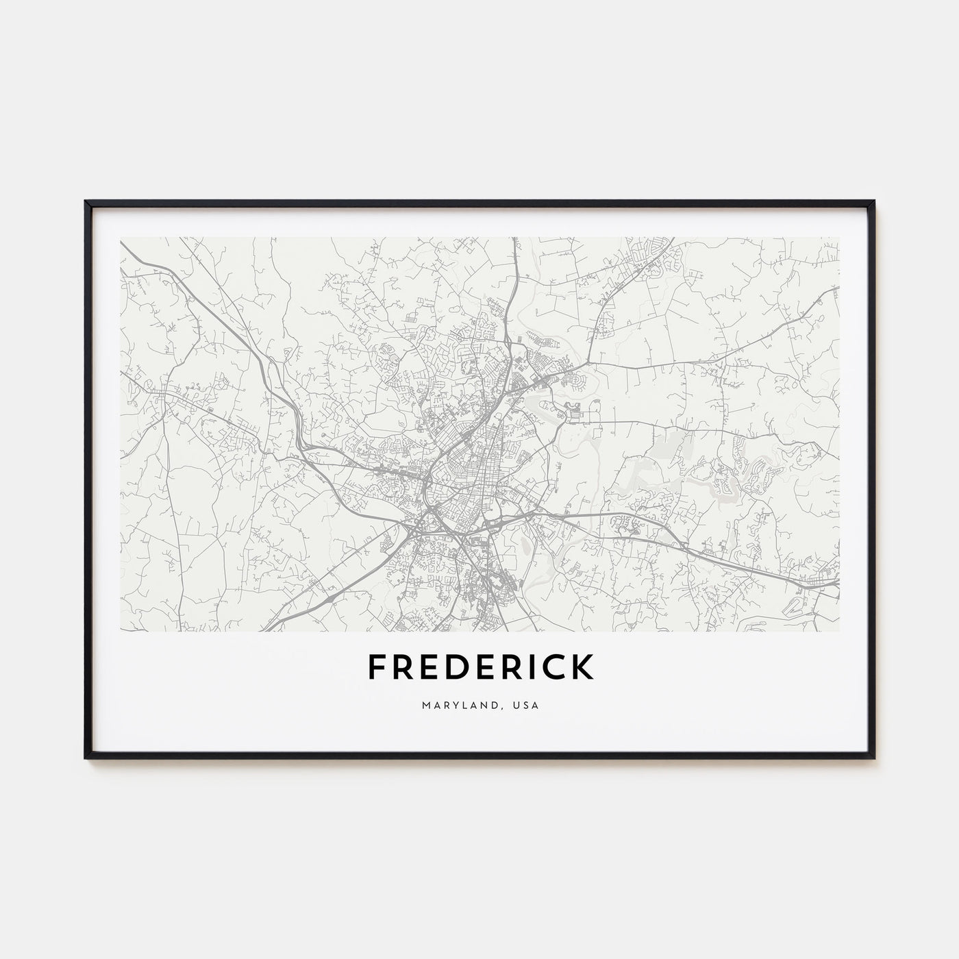 Frederick Map Landscape Poster