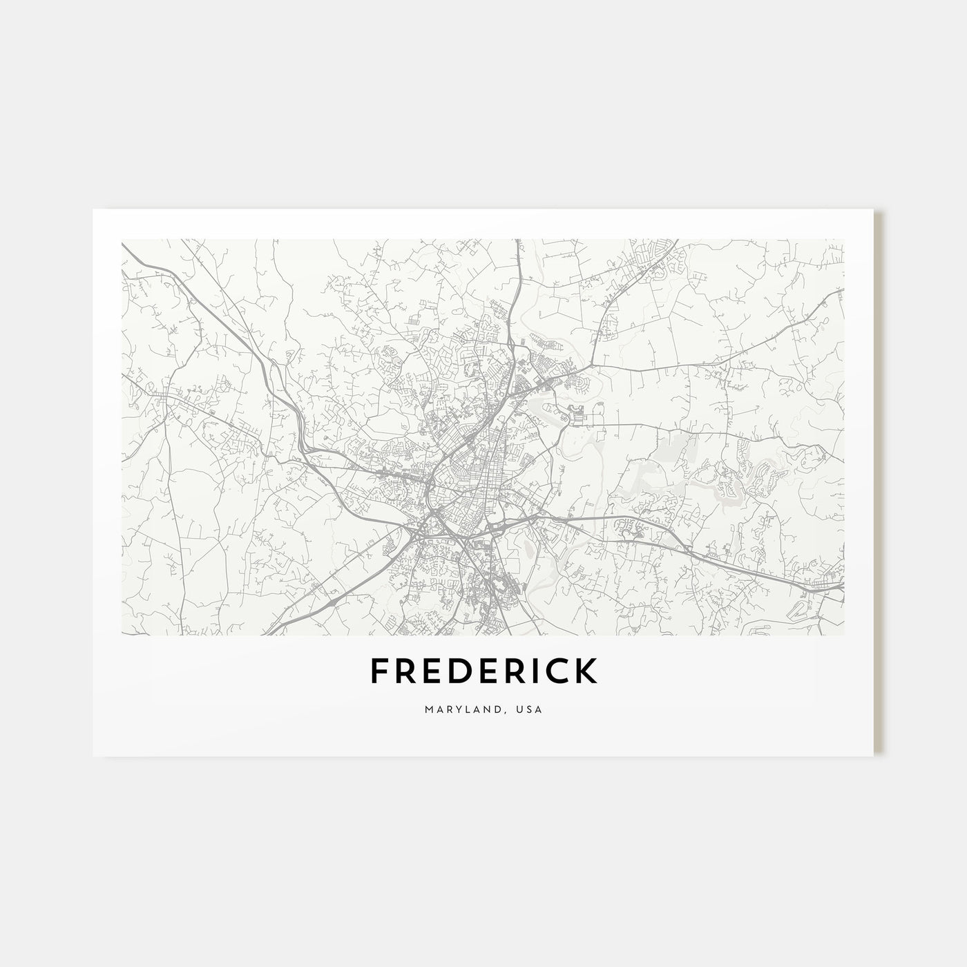 Frederick Map Landscape Poster