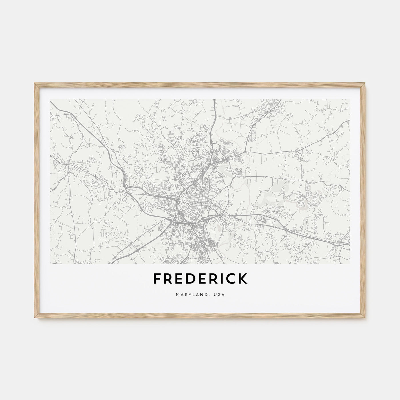 Frederick Map Landscape Poster