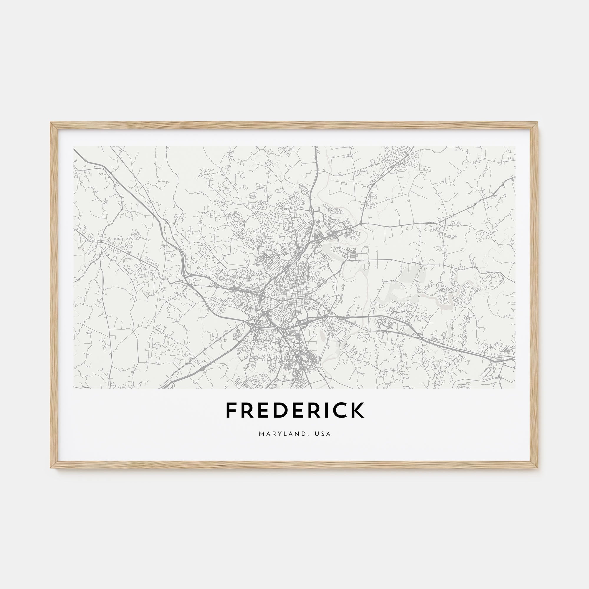 Frederick Map Landscape Poster