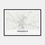Frederick Map Landscape Poster