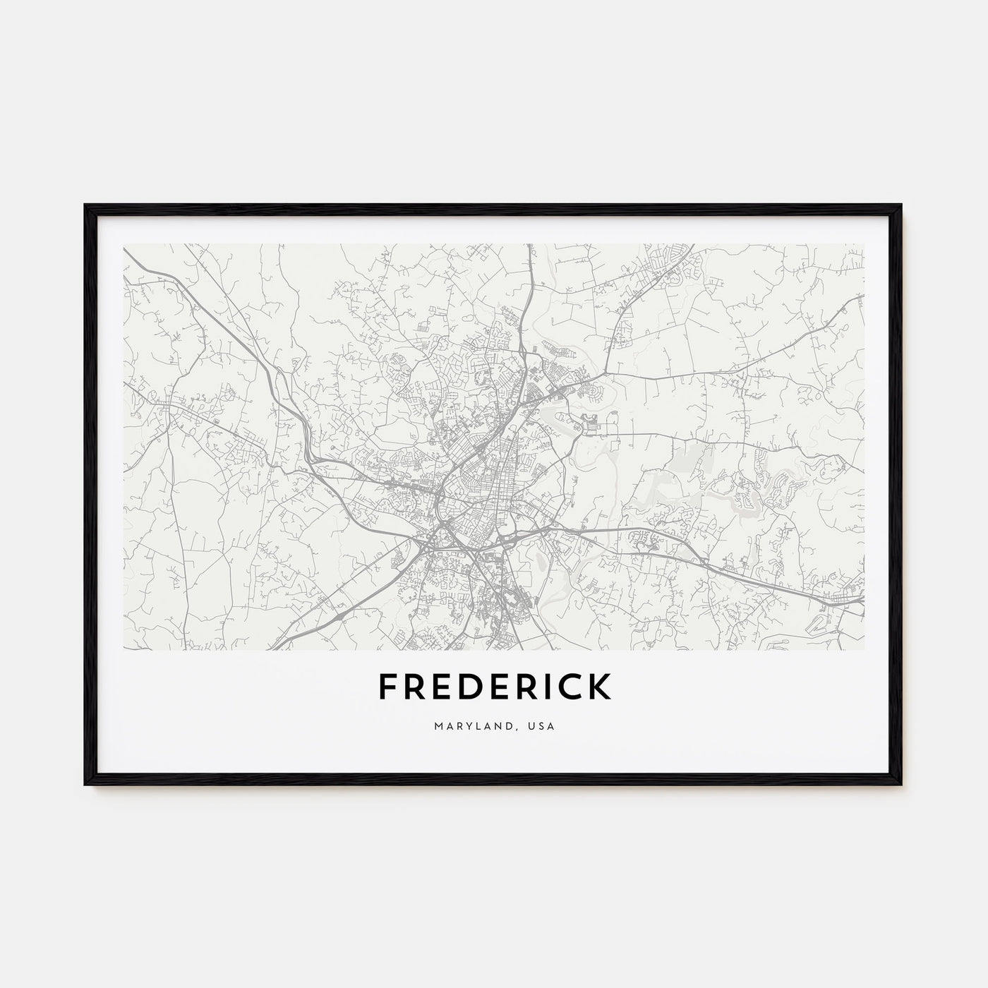 Frederick Map Landscape Poster