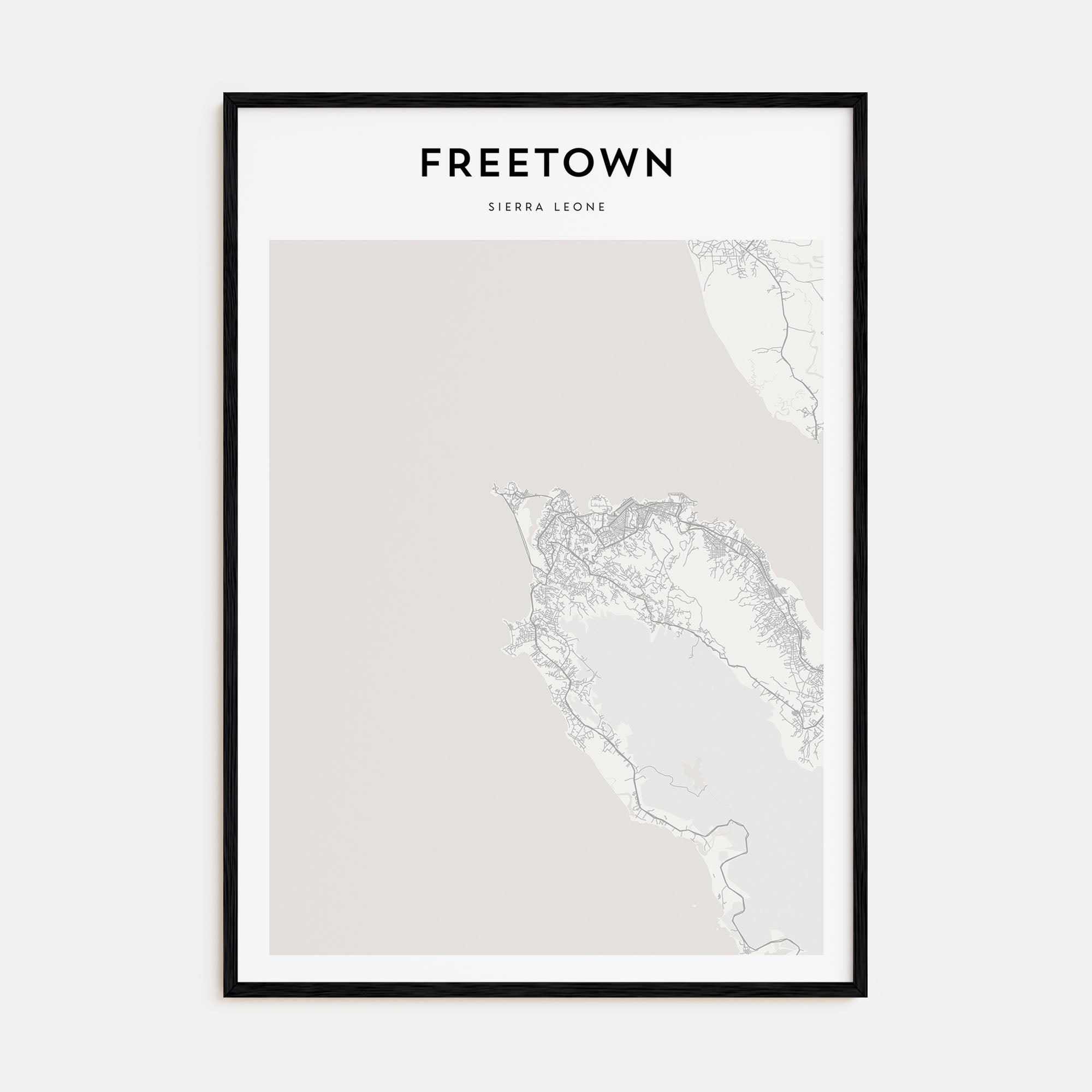 Freetown Map Portrait Poster