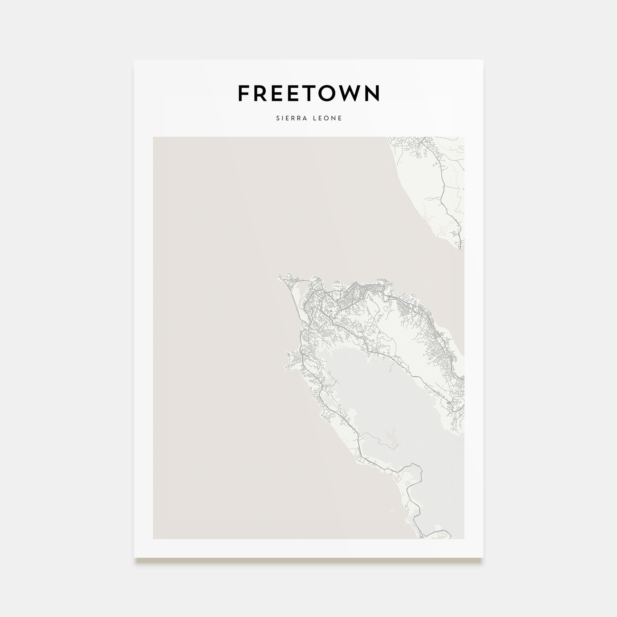 Freetown Map Portrait Poster