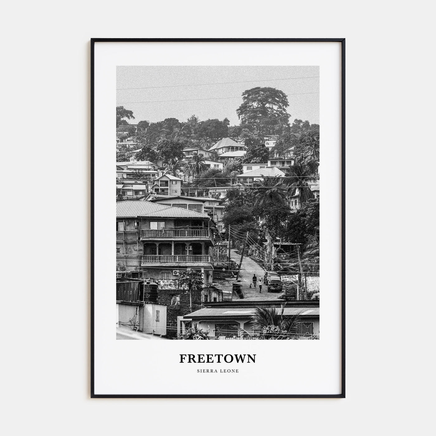 Freetown Portrait B&W Poster